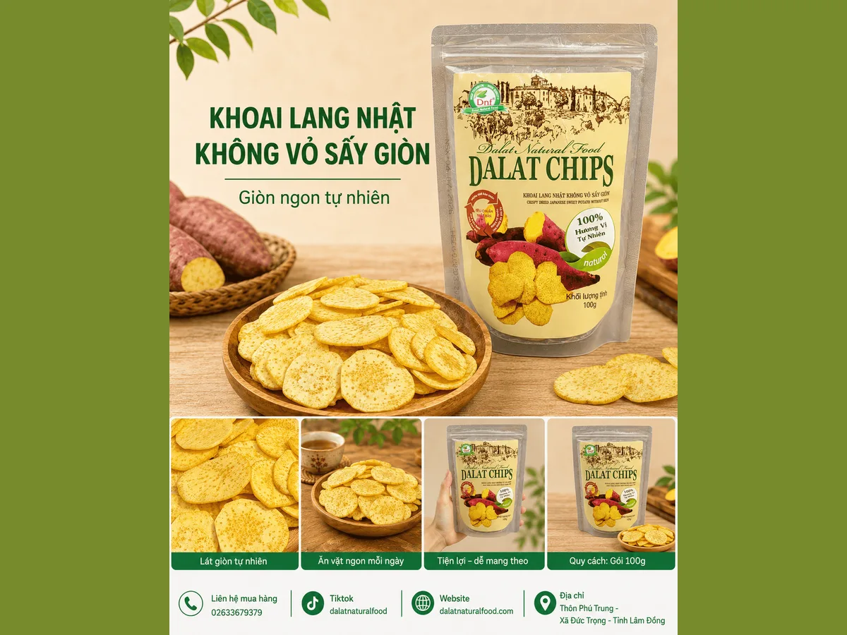 Khoai Lang Nhật Không Vỏ Sấy Giòn — ảnh 2